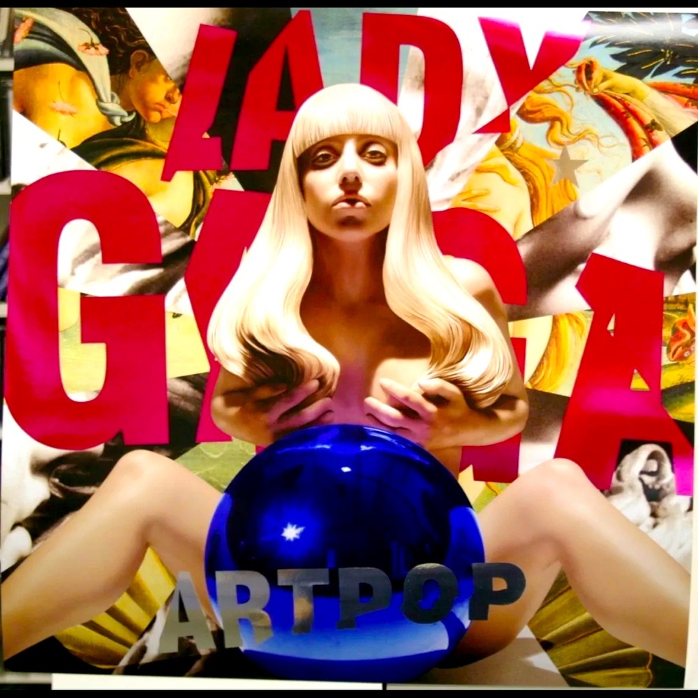 LADY GAGA ARTPOP RECORD STORE PROMOTIONAL MYLAR FOIL POSTER !!